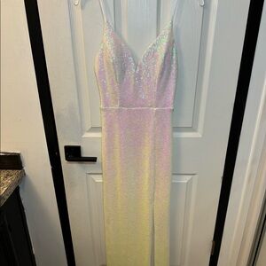 White/Iridescent Prom dress